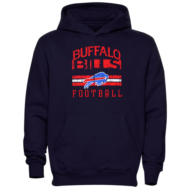 Men Buffalo Bills Pregame Pullover Hoodie Navy Blue